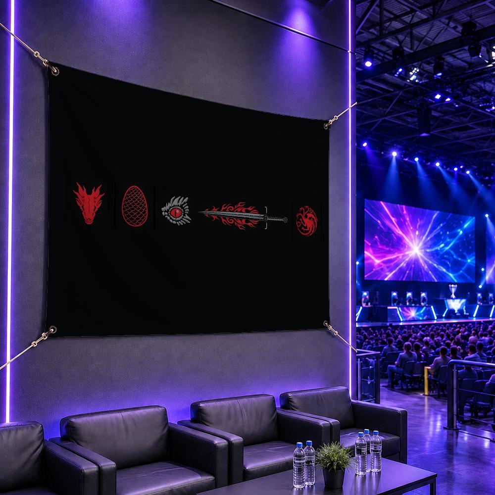 Esports Gaming House - 有名な一族 H-House TargaryenS フラッグ ゲーム eスポーツ
