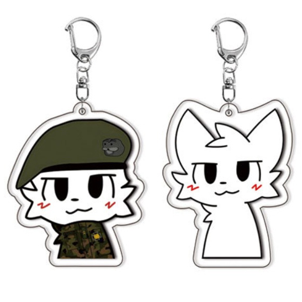 Esports Gaming Fan - かわいい白黒猫のキスをする男の子キーホルダー、アクセサリーバッグ用キーチェーンリングジュエリー、ゲーマー漫画ミームファンの友達へのギフト