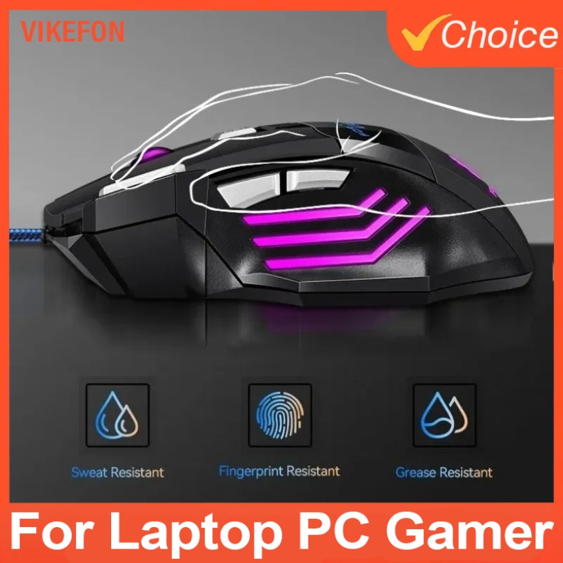 Esports Gaming Pcs - 1 個の新しい RGB バックライト付き人間工学に基づいたゲーミングマウス、ハイパースピード USB ゲーミングマウス、7D
