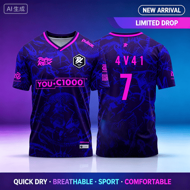 Esports Gaming Jersey - 26_27 ペーパーレックス バロラント Tシャツ メンズ eスポーツチーム