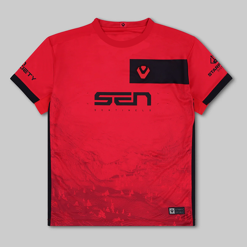 Esports Gaming Tournaments - Valorant Sentinels Esports ゲームユニフォーム トレーニング半袖 Tシャツ