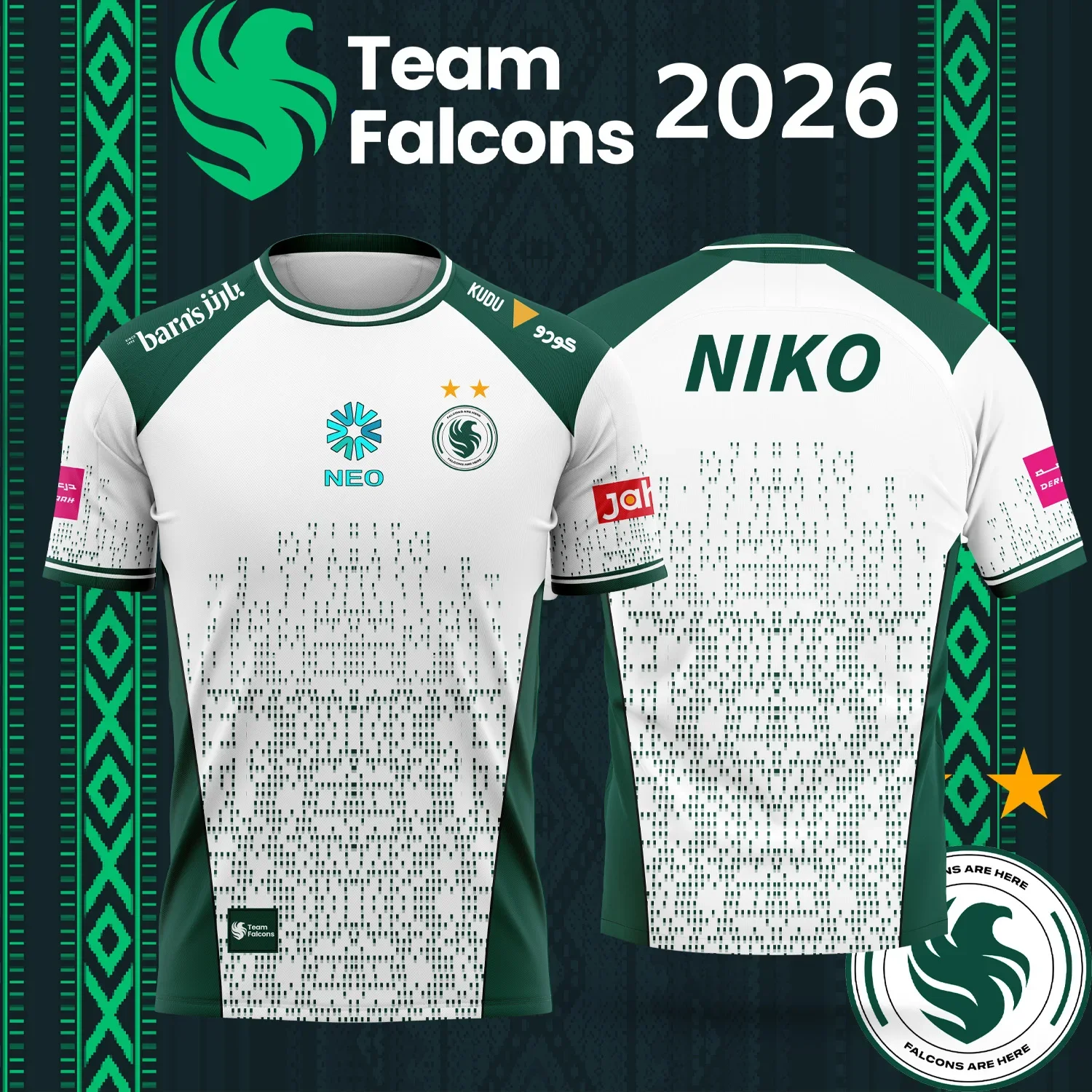 Esports Gaming Jersey - 2026 新チーム ファルコンズ eスポーツチームジャージ 男女兼用 夏用