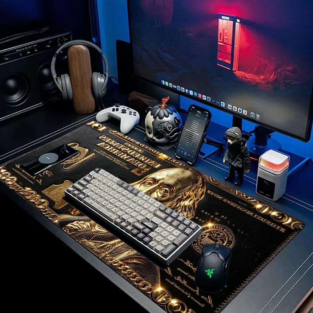 拡張型滑り止めXXLゲーミングデスクマット 100ドル札 ゴ - Esports Gaming Free Fire のレビューと価格