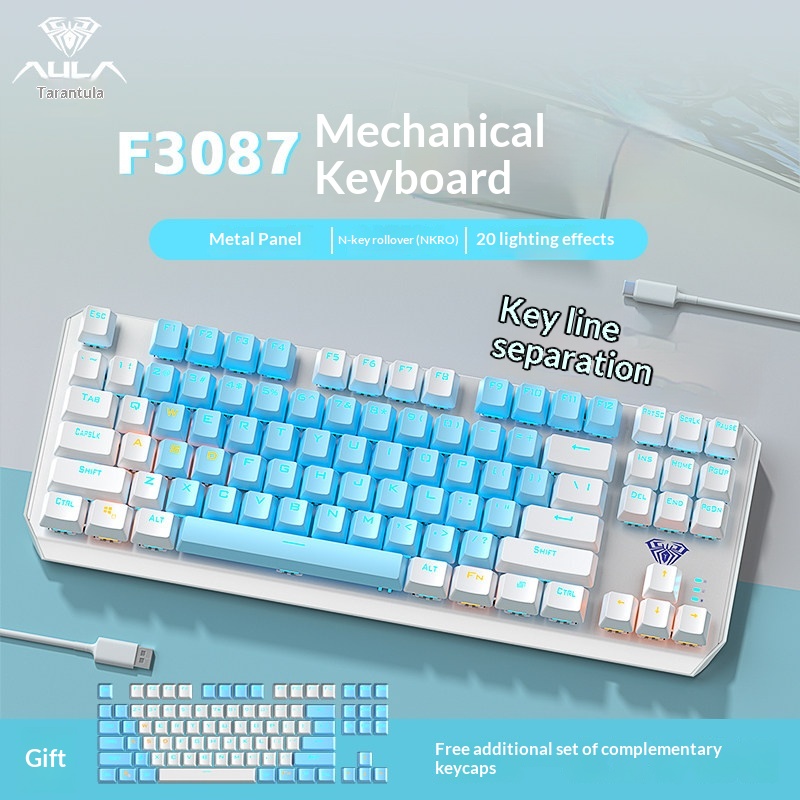 アウラ F3087 メカニカルキーボード 87 キー有線青赤 - Esports Gaming Pcs のレビューと価格