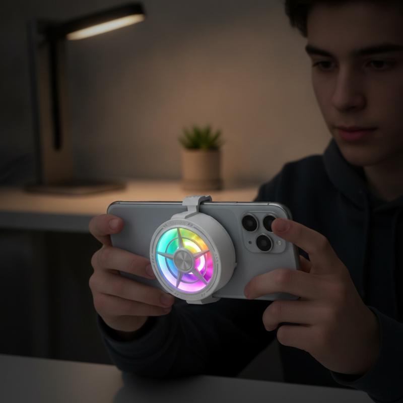 クリップ式スマホ冷却ファン 低騒音 RGBライト USB給電 - Esports Gaming Fan のレビューと価格