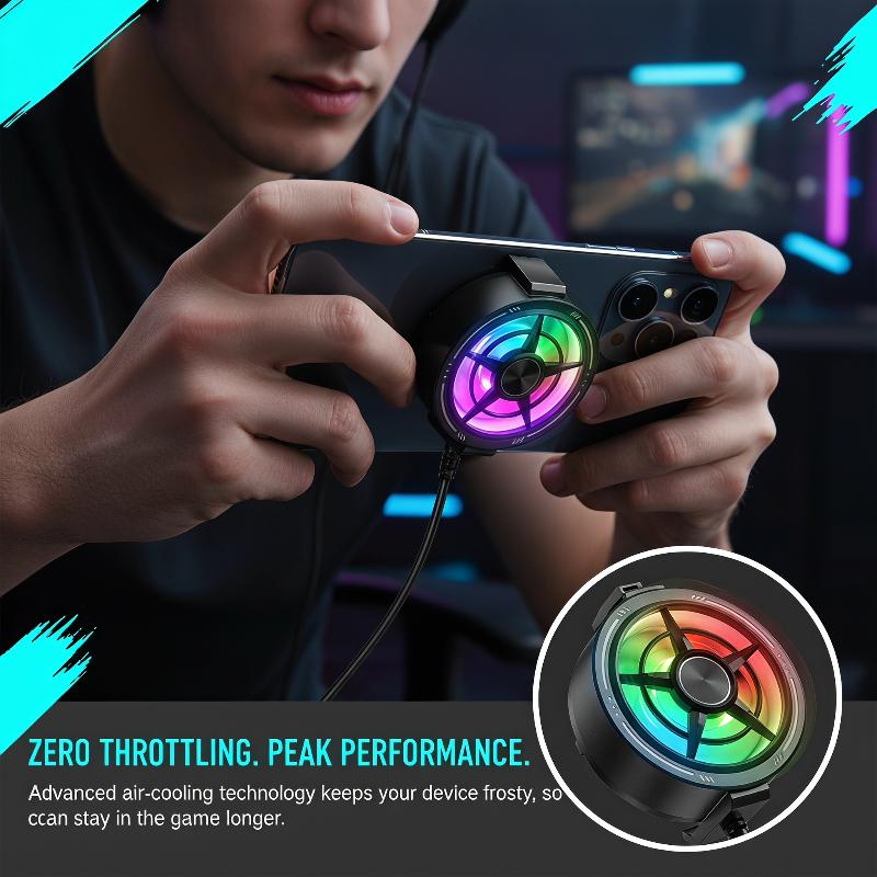 クリップ式スマホ冷却ファン 低騒音 RGBライト USB給電 - Esports Gaming Fan のレビューと価格