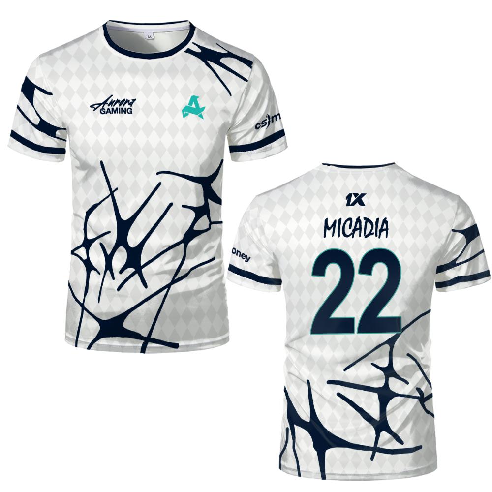 スポーツチーム オーロラ ゲーム ジャージー Tシャツ XA - Esports Gaming Jersey のレビューと価格