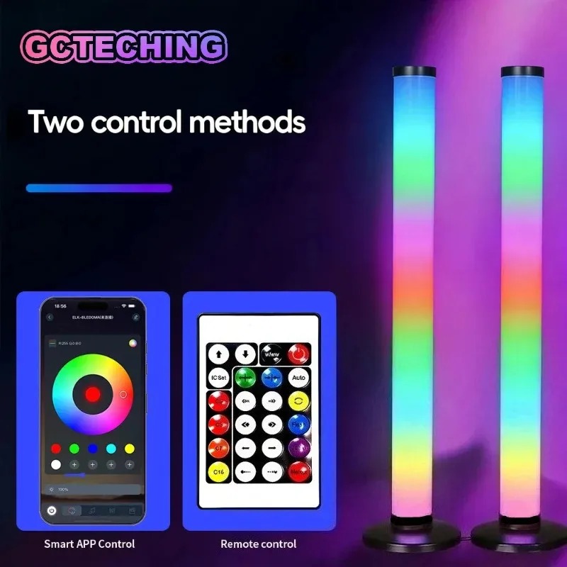 2個セット 120CM RGBフロアランプ、音に反応するLE - Esports Gaming Setup のレビューと価格